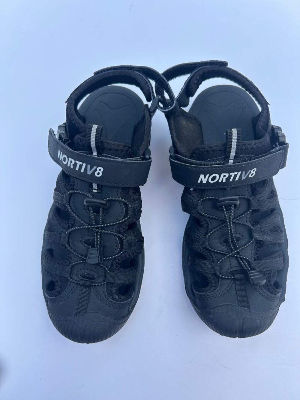NORTIV8 Men’s Closed Toe Outdoor Sport Sandals Black Size 9 Trail Hiking Water
